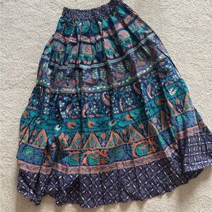 Bohemian Multicolor Maxi Skirt